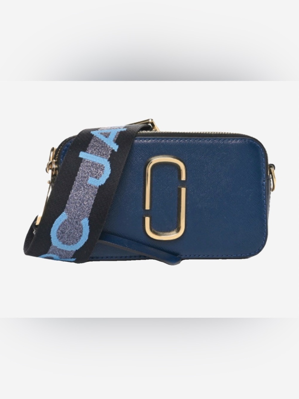 MARC JACOBS Saffiano Snapshot Camera Bag Blue Sea